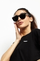 'Diamante New' - Okulary Sunflower - Czarne - Czarne Szkła - Lustrzanki